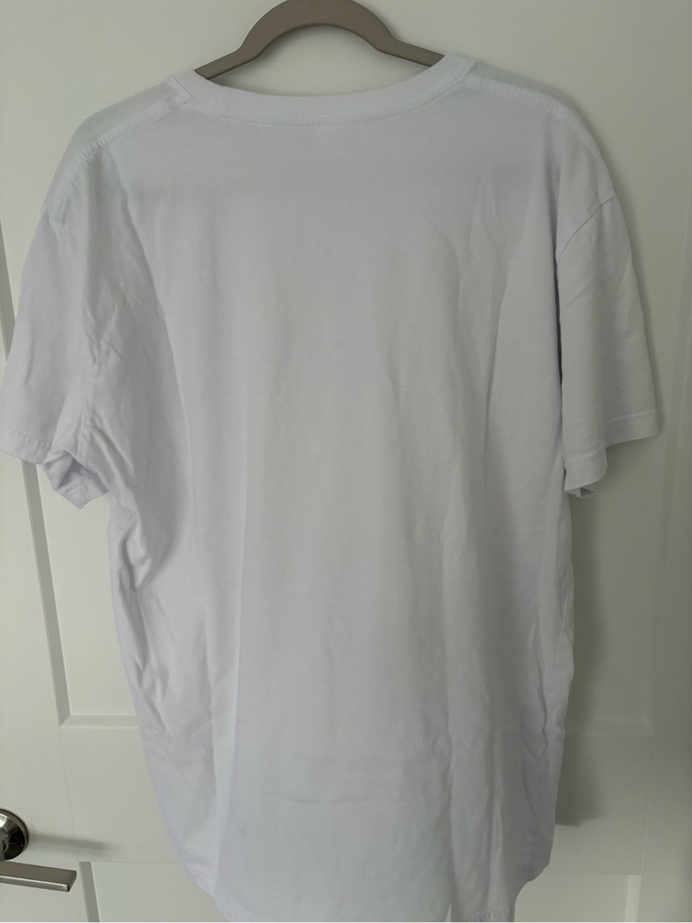 White Short Sleeve Tee with Black & Gold Floral Graphic - Picture 4 of 4